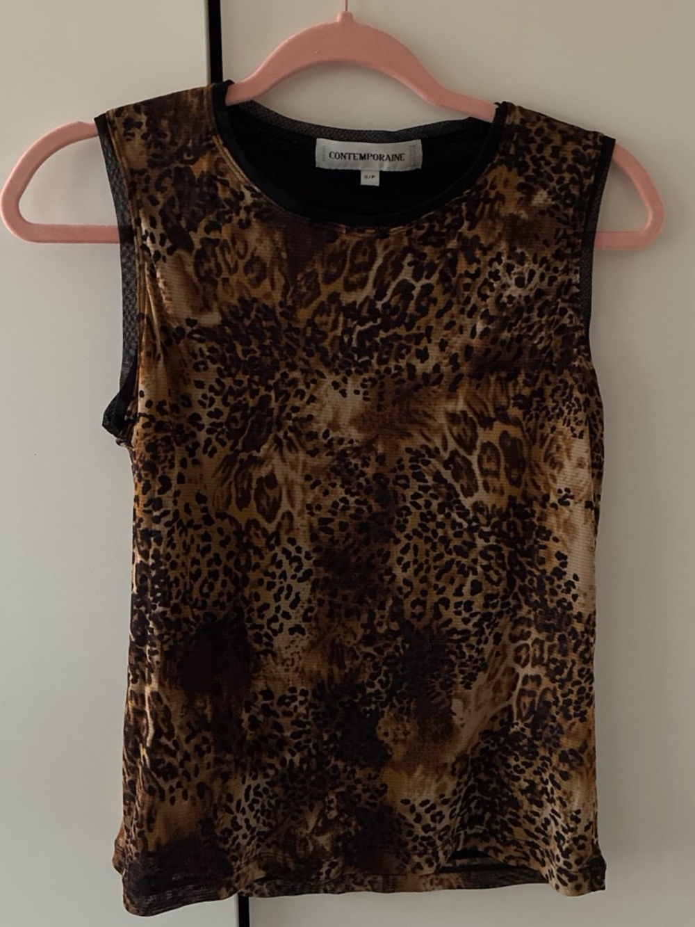 Brown Leopard Print Sleeveless Camisole
